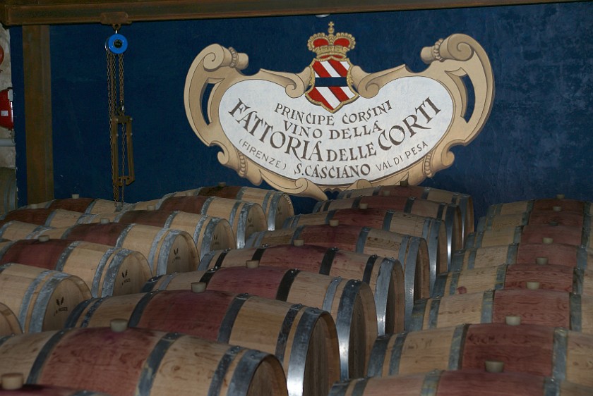 Chianti. Wine Barrels. San Casciano Val di Pesa. .