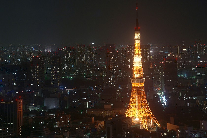 City. View from the Mori Tower on Tokyo Tower. Tokyo. .