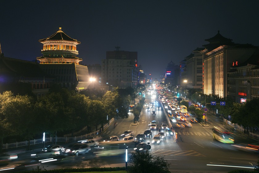 City Wall. View on Street. Xi'an. .
