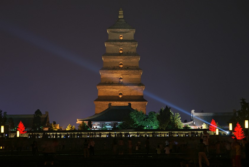 Big Goose Pagoda. Pagoda at Night. Xi'an. .