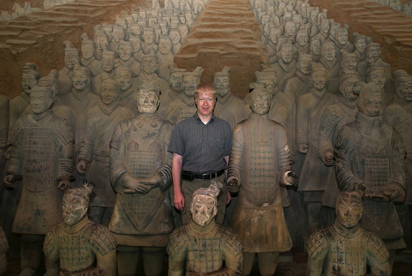 Army of Terracotta Warriors. Portrait with Soldiers. near Xi'an. .