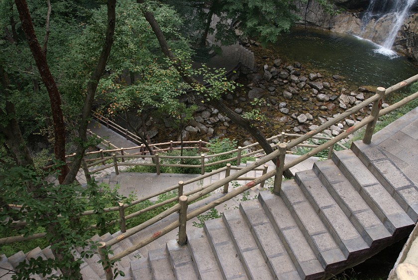 Shanxi Taiping Forest Park. Stairs. near Xi'an. .