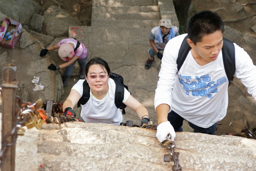 Hua Shan. Cloud Ladder. near Mengyuan. .
