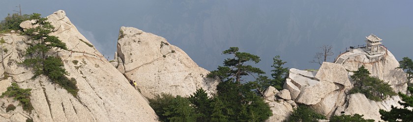 Hua Shan. Sparrow Hawk's Cliff and Chess Pavilion. near Mengyuan. .