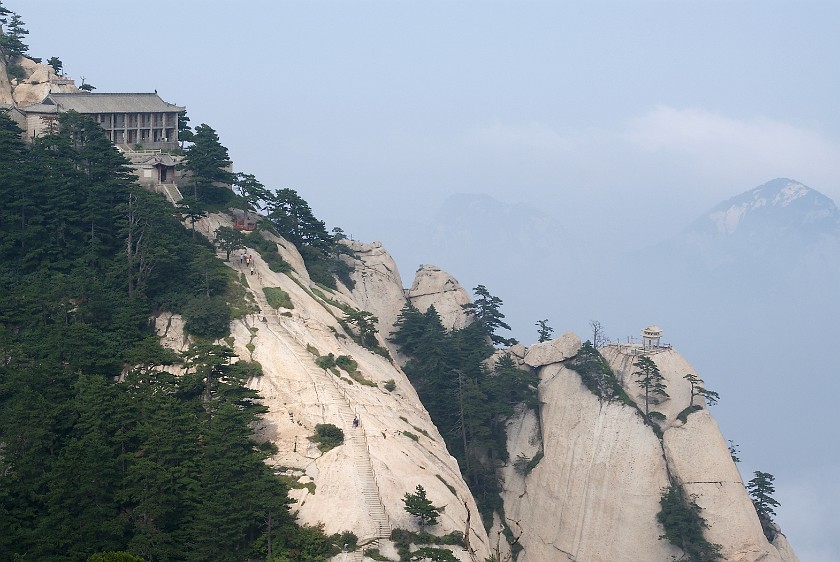 Hua Shan. Sparrow Hawk's Cliff and Chess Pavilion. near Mengyuan. .