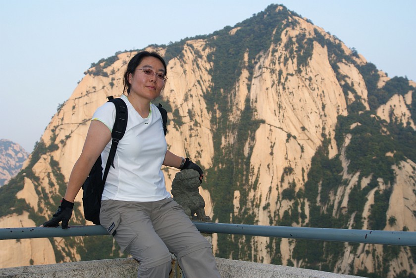 Hua Shan. Portrait in Front of Mountain. near Mengyuan. .