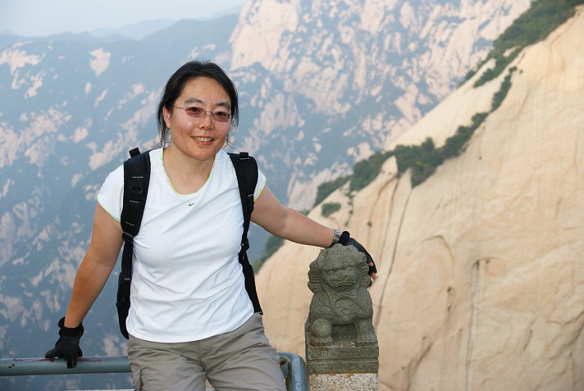 Hua Shan. Portrait in Front of Mountain. near Mengyuan. .