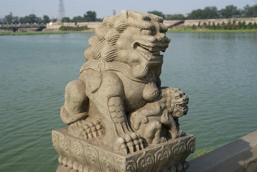 Marco Polo Bridge. Stone Lion. Wanping. .