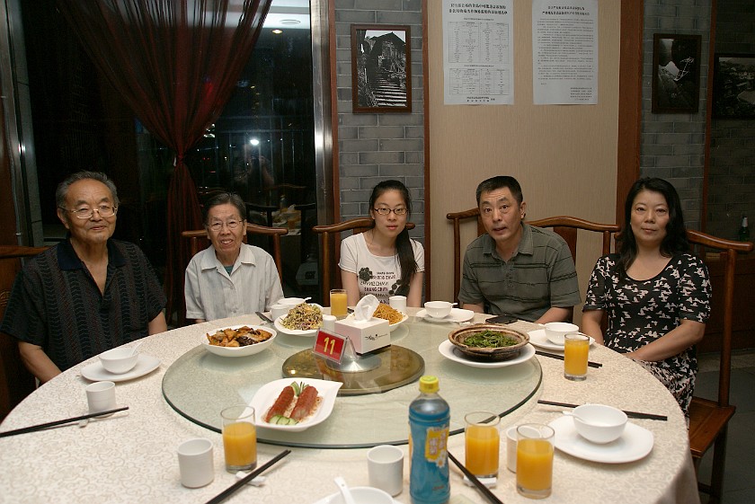 Family Dinner. Parents, Brother and his Family. Beijing. .