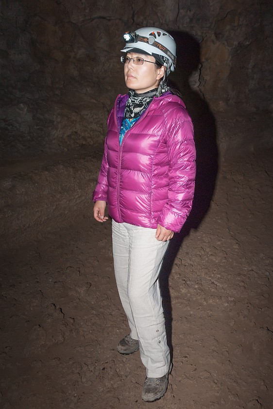 Cueva del Viento. Portrait inside the cave. Icod de Los Vinos. .