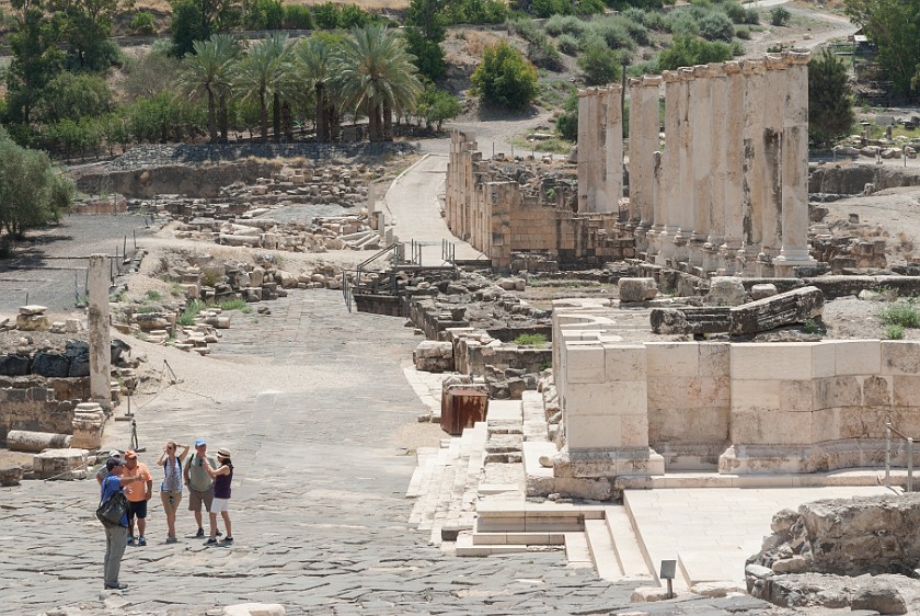 Beit She'an National Park. Road at the end of the Cardo Maximus. Beit She'an. .