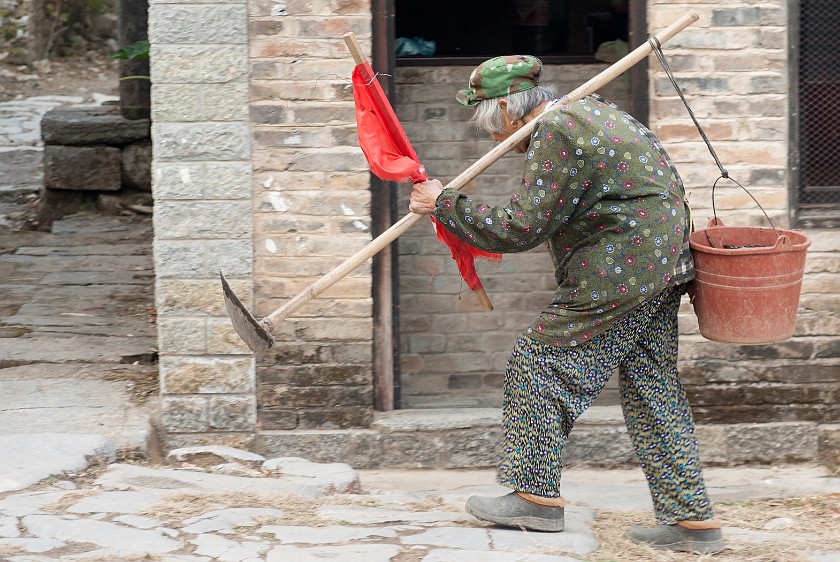 Liugongcun Village. Elderly woman. Liugongcun. .