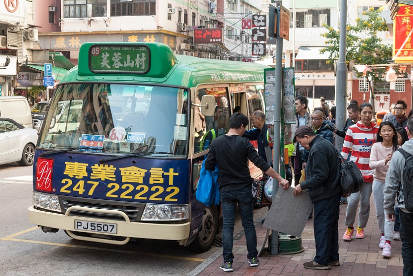 Kowloon. Mini bus at Tsuen Wan. Hong Kong. .