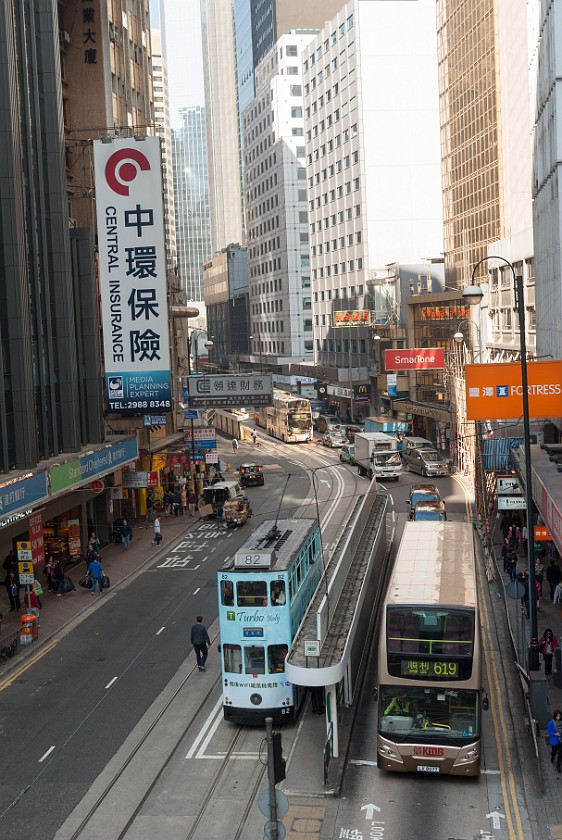 Hong Kong Island. Bus and tram. Hong Kong. .