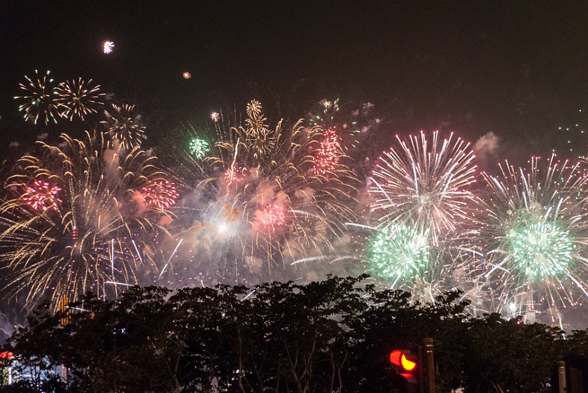Hong Kong New Year's Eve. Fireworks. Hong Kong. .