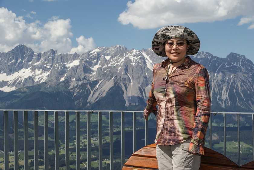 Hochwurzen. Portrait with view on the Dachstein range. Rohrmoos-Untertal. .