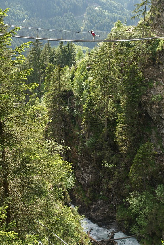 Alpine Path Durch die Höll. Suspension bridge. Ramsau am Dachstein. .