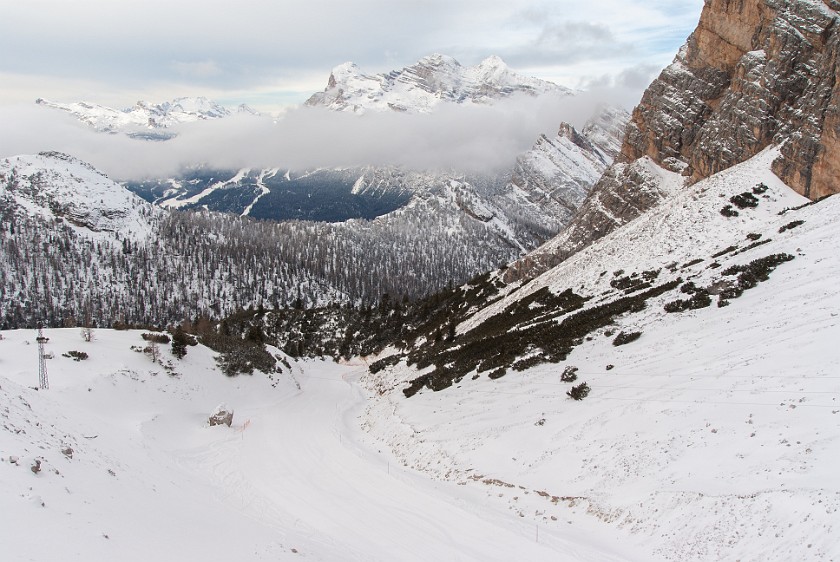 Cristallo. Slope. Cortina D'Ampezzo. .