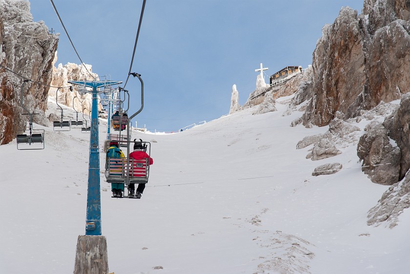 Cristallo. Lift up to Forcella Staunies. Cortina D'Ampezzo. .