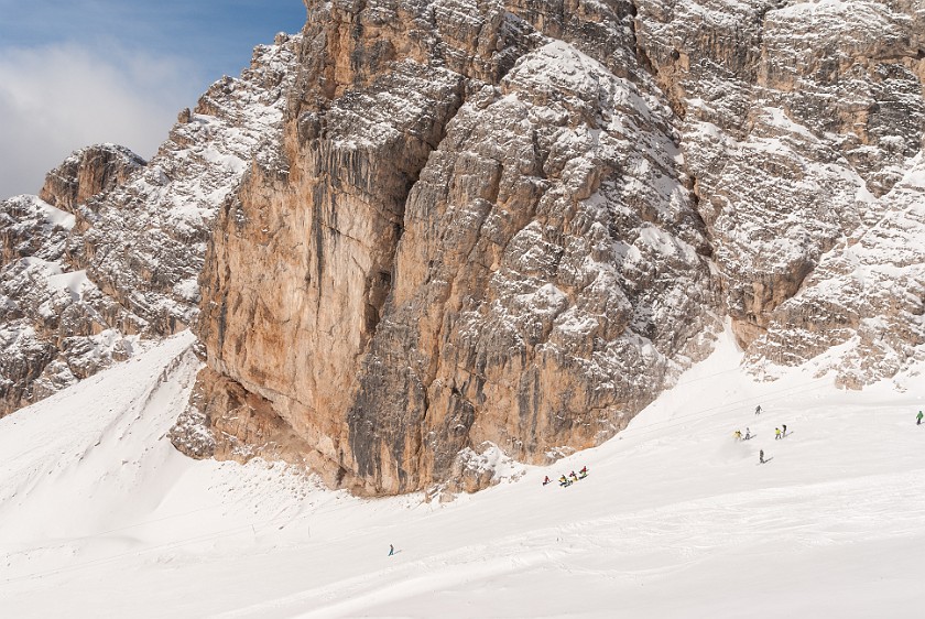 Cristallo. View from the ski lift from Forcella Staunies. Cortina D'Ampezzo. .