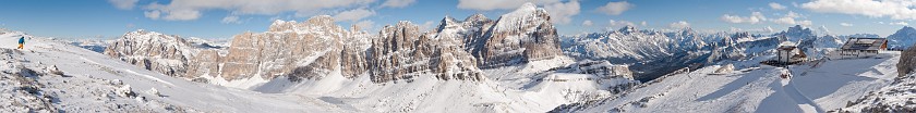 Lagazuoi, Second Day. Panoramic view from the Lagazuoi summit. Cortina D'Ampezzo. .