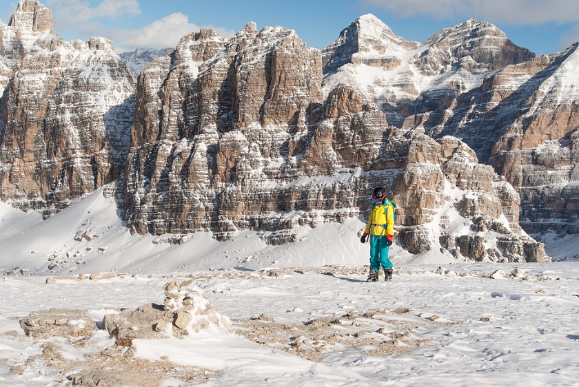 Lagazuoi, Second Day. Hiking on the Lagazuoi summit plateau. Cortina D'Ampezzo. .