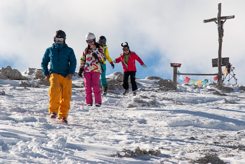 Lagazuoi, Second Day. Hiking on the Lagazuoi summit plateau. Cortina D'Ampezzo. .