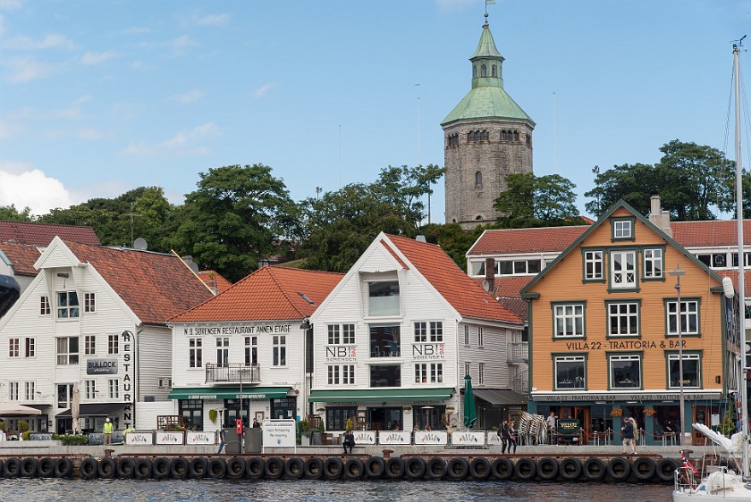 Stavanger. Old town and Valberget tower. Stavanger. .