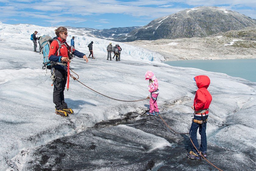 Styggevatnet Lake & Austdalsbreen Glacier. Glacier tour. near Gjerde. .