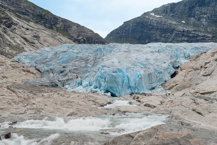 Nigardsbreen Glacier. Glacier and glacier river. near Gjerde. .