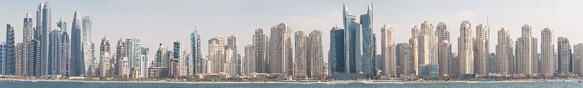 Dubai Skyline. Panoramic view on the Dubai Marina. Dubai. .
