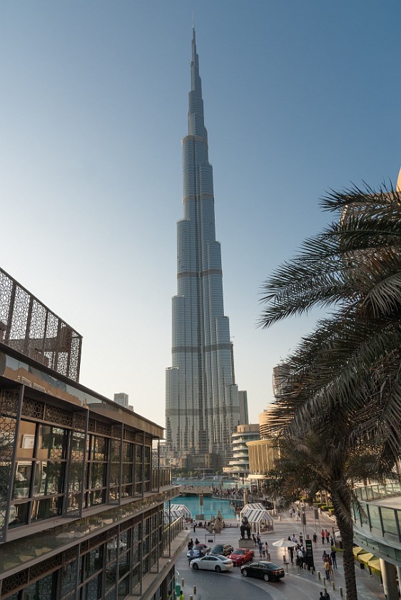 Dubai Skyline. Burj Khalifa view from the Dubai Mall. Dubai. .