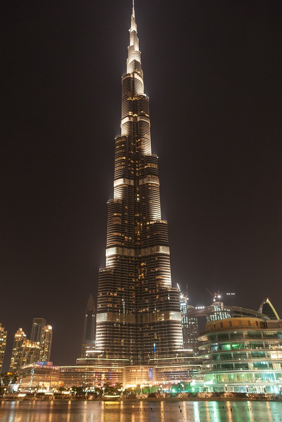 Burj Khalifa. Night view on Burj Khalifa. Dubai. .