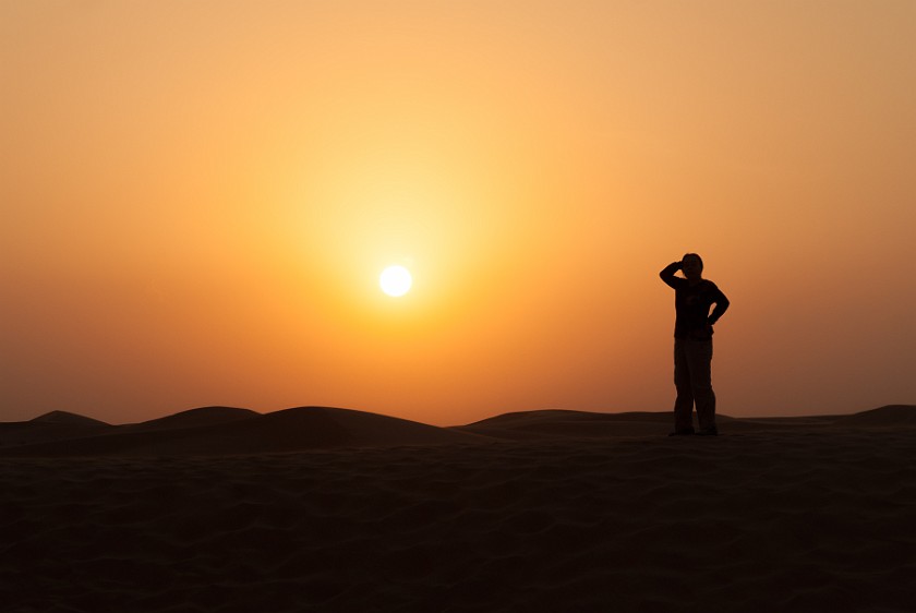 Dubai Desert Safari. Sunset in the desert. Dubai. .