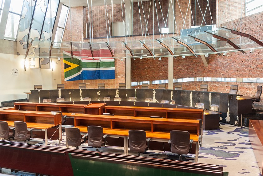 Johannesburg. Main courtroom of the Constitutional Court. Johannesburg. .