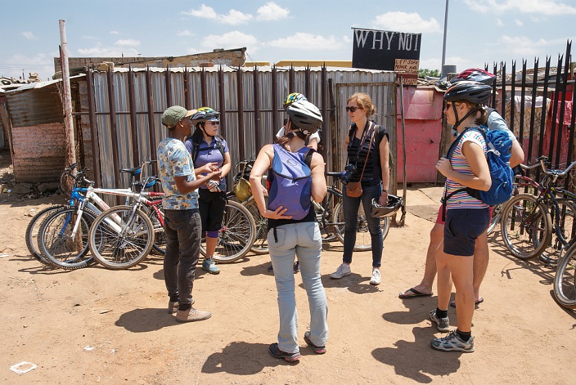 Soweto. Bicycle tour in the Soweto township. Johannesburg. .