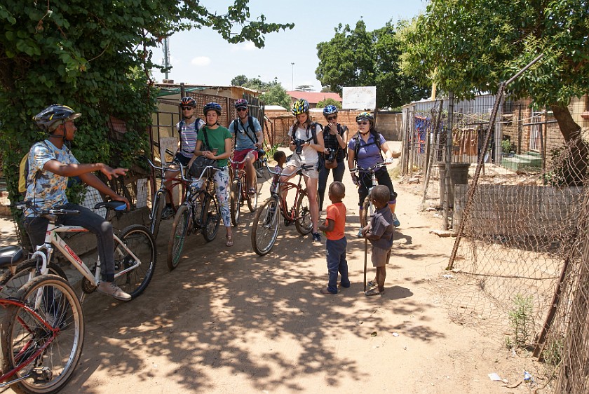 Soweto. Bicycle tour in the Soweto township. Johannesburg. .