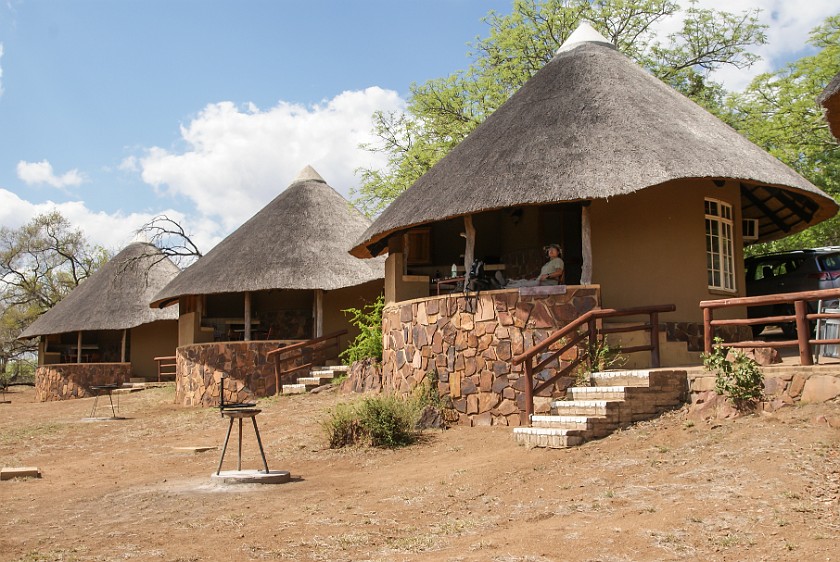 Kruger National Park. Rondavel bungalows. Olifants Rest Camp. .