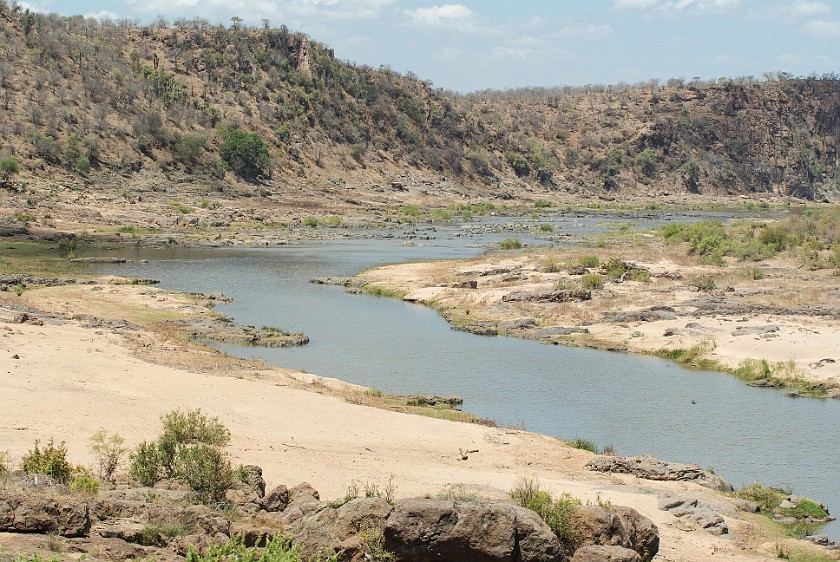 Kruger National Park. View from the Olifants river viewpoint. Olifants Rest Camp. .