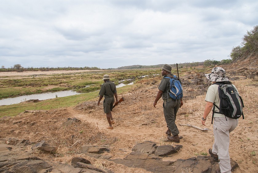 Kruger National Park. Walk at the Olifants river. Olifants Rest Camp. .