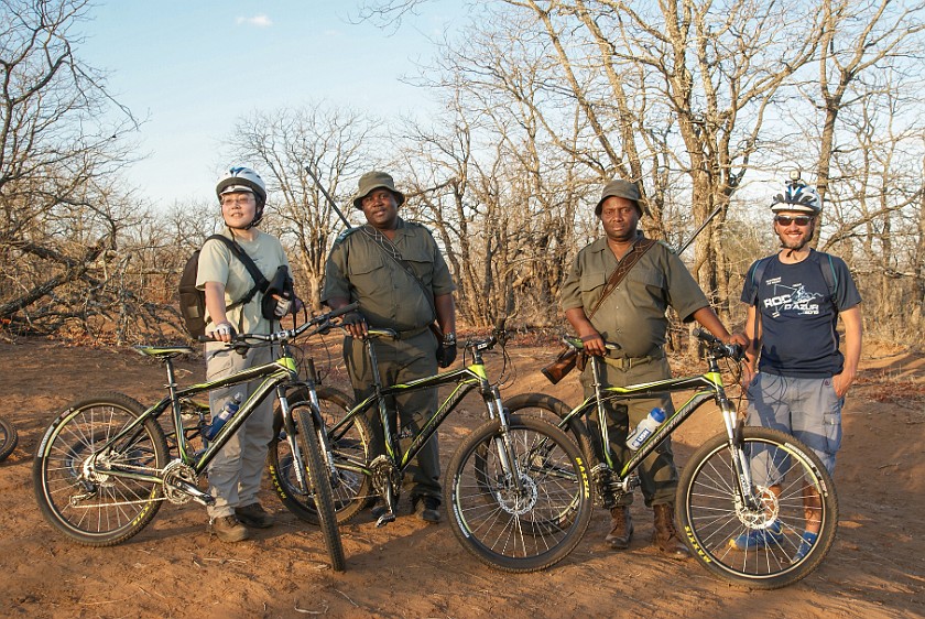 Kruger National Park. Mountain biking group. Olifants Rest Camp. .