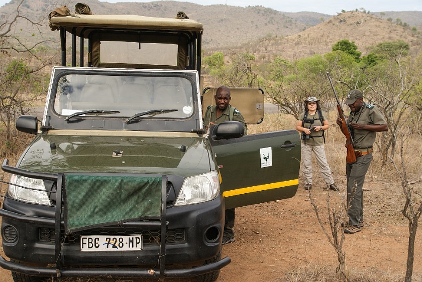 Kruger National Park. Safari truck. Berg-en-Dal Rest Camp. .