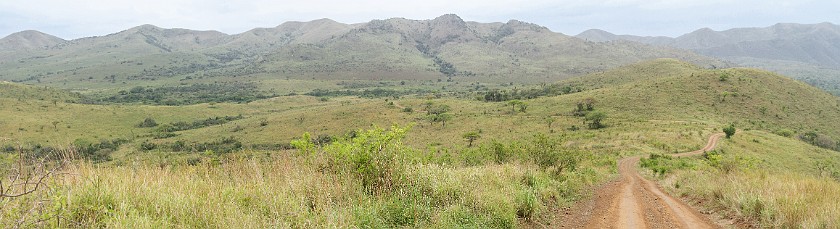 Hluhluwe-Imfolozi Game Reserve. Panoramic view on the Hluhluwe section. Hluhluwe. .