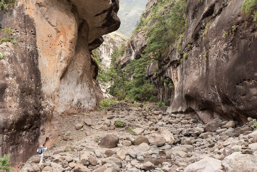 Royal Natal National Park. Hiking the Thukela Gorge. Bergville. .