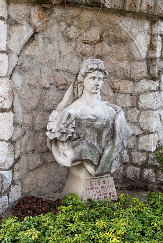 Piešťany. Sissi statue at the Irma Spa. Piešťany. .