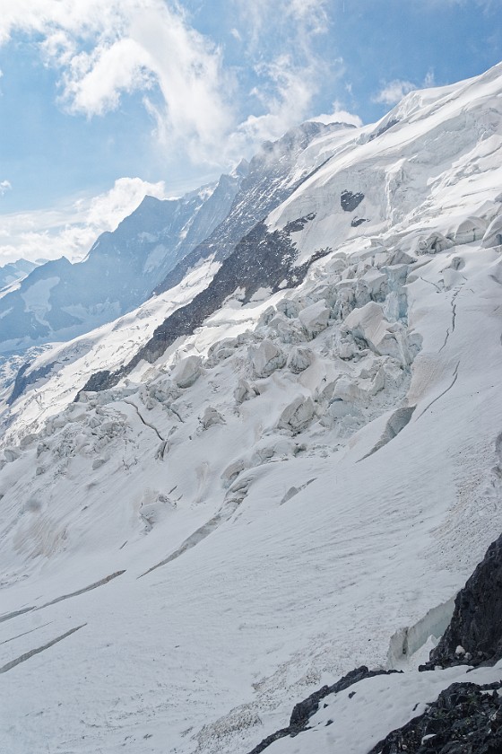 Jungfraujoch. View from the oberservation deck on the Eiger glacier. near Grindelwald. .