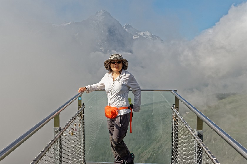 Grindelwald–First. Portrait with the Eiger in the background. near Grindelwald. .