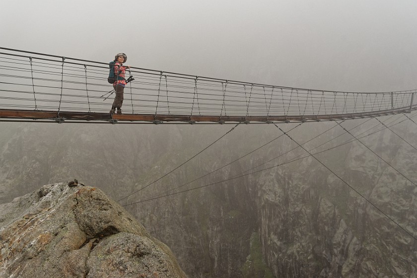 Trift Bridge Hike. Trift suspension bridge. Gadmen. .