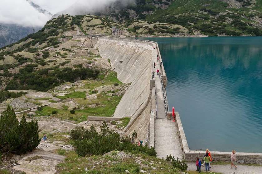 Lake Gelmer Hike. Gelmer dam. Guttannen. .