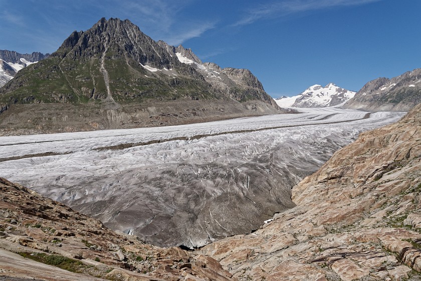 Aletsch Glacier. Dreieckhorn, Trugberg, Mönch and Jungfraujoch. Grengiols. .